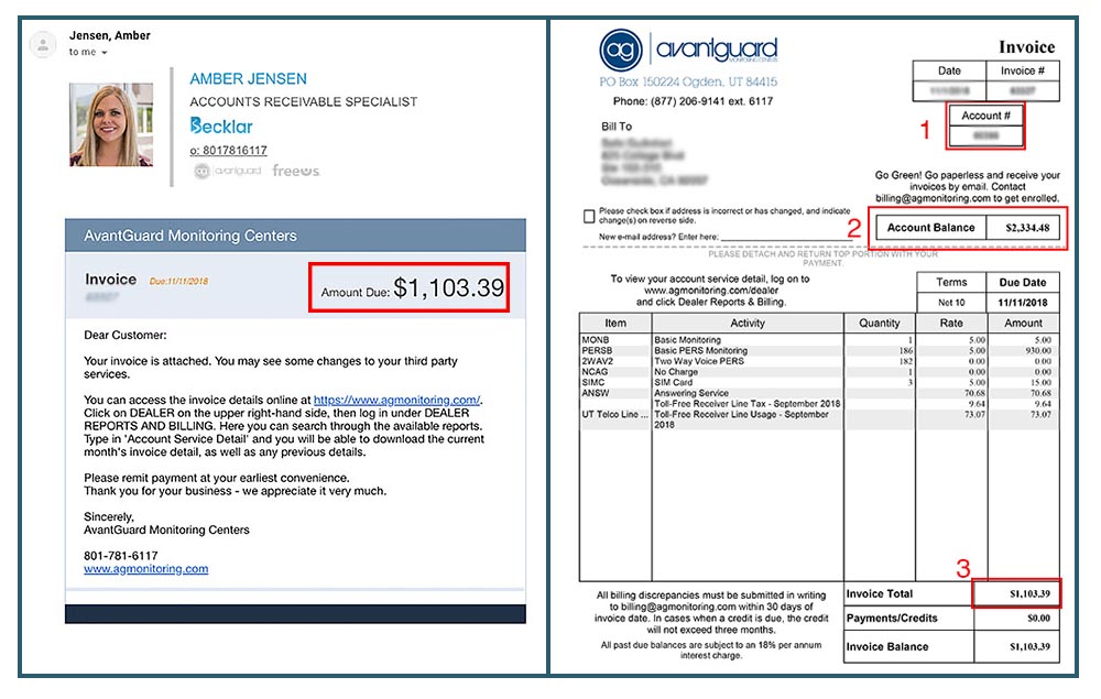 what is invoice number on check